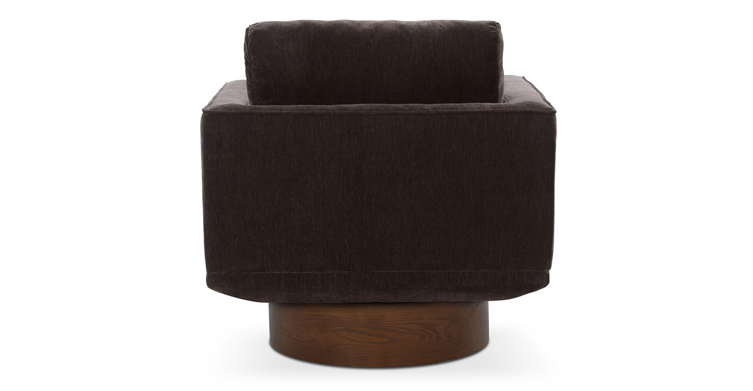 Nera Swivel Lounge Chair Ganache Brown