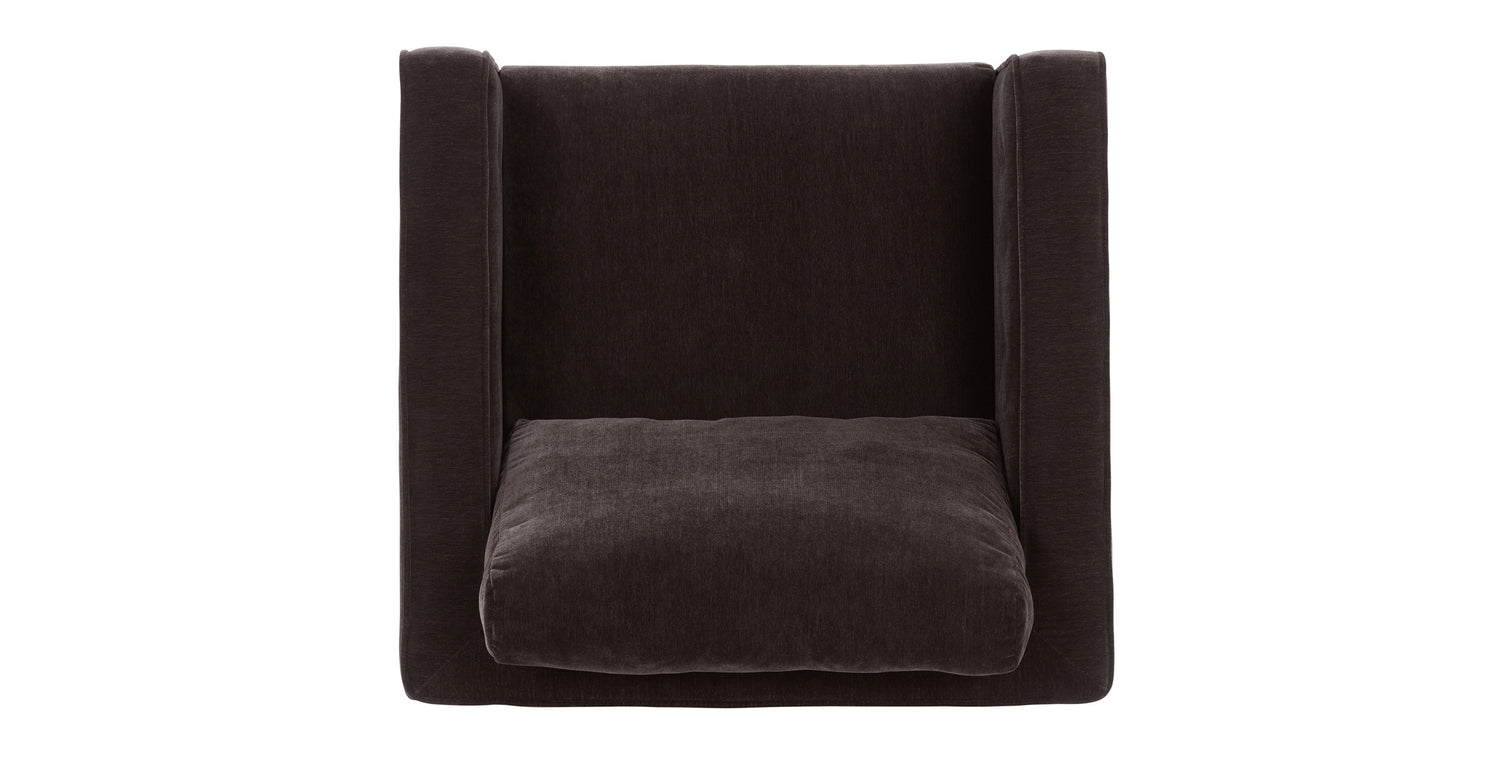 Nera Swivel Lounge Chair Ganache Brown