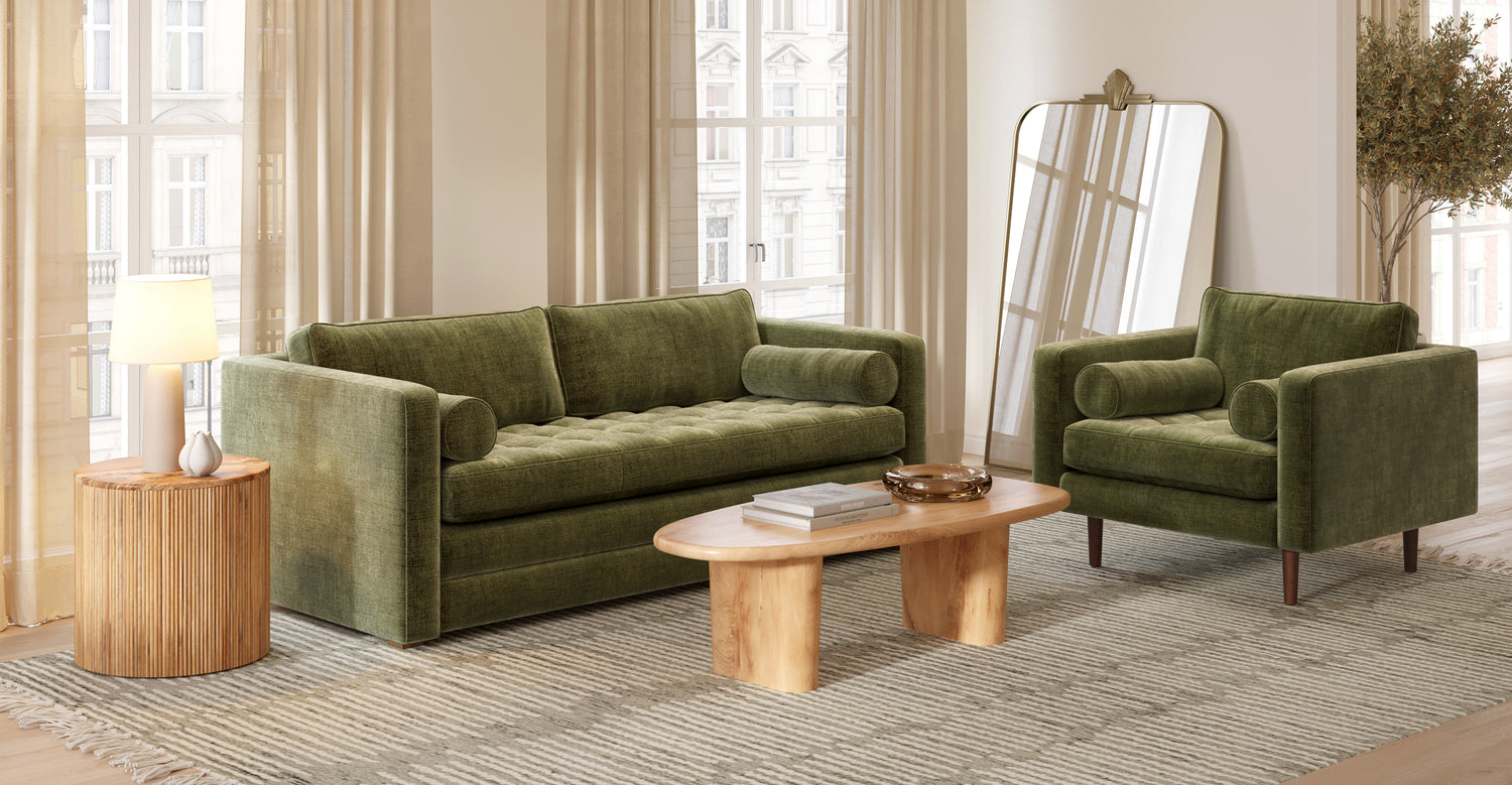Distressed Green Velvet