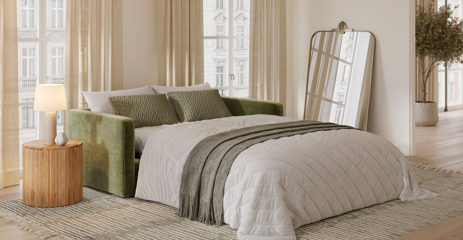 Distressed Green Velvet