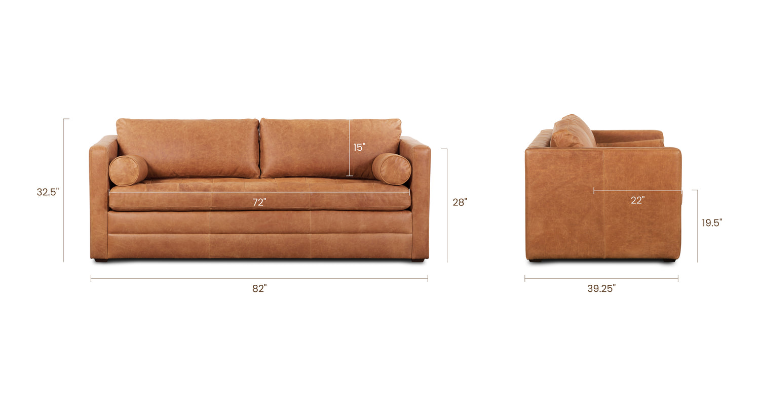 Cognac Tan, dimensions