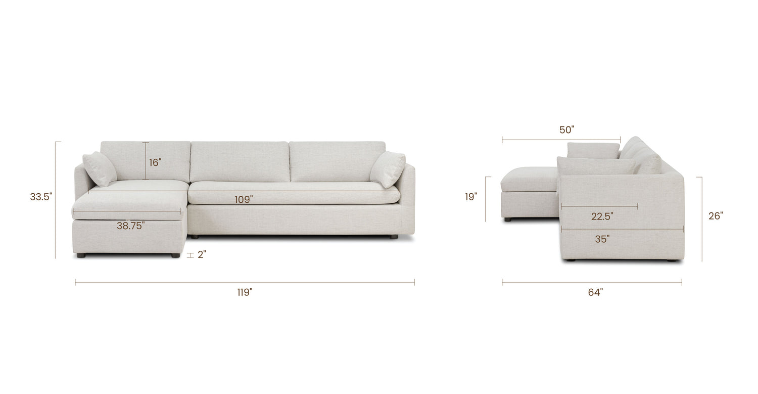 Mist Grey, dimensions