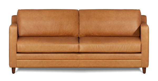 Harper Leather Pull-Out Convertible Sleeper Sofa (82")