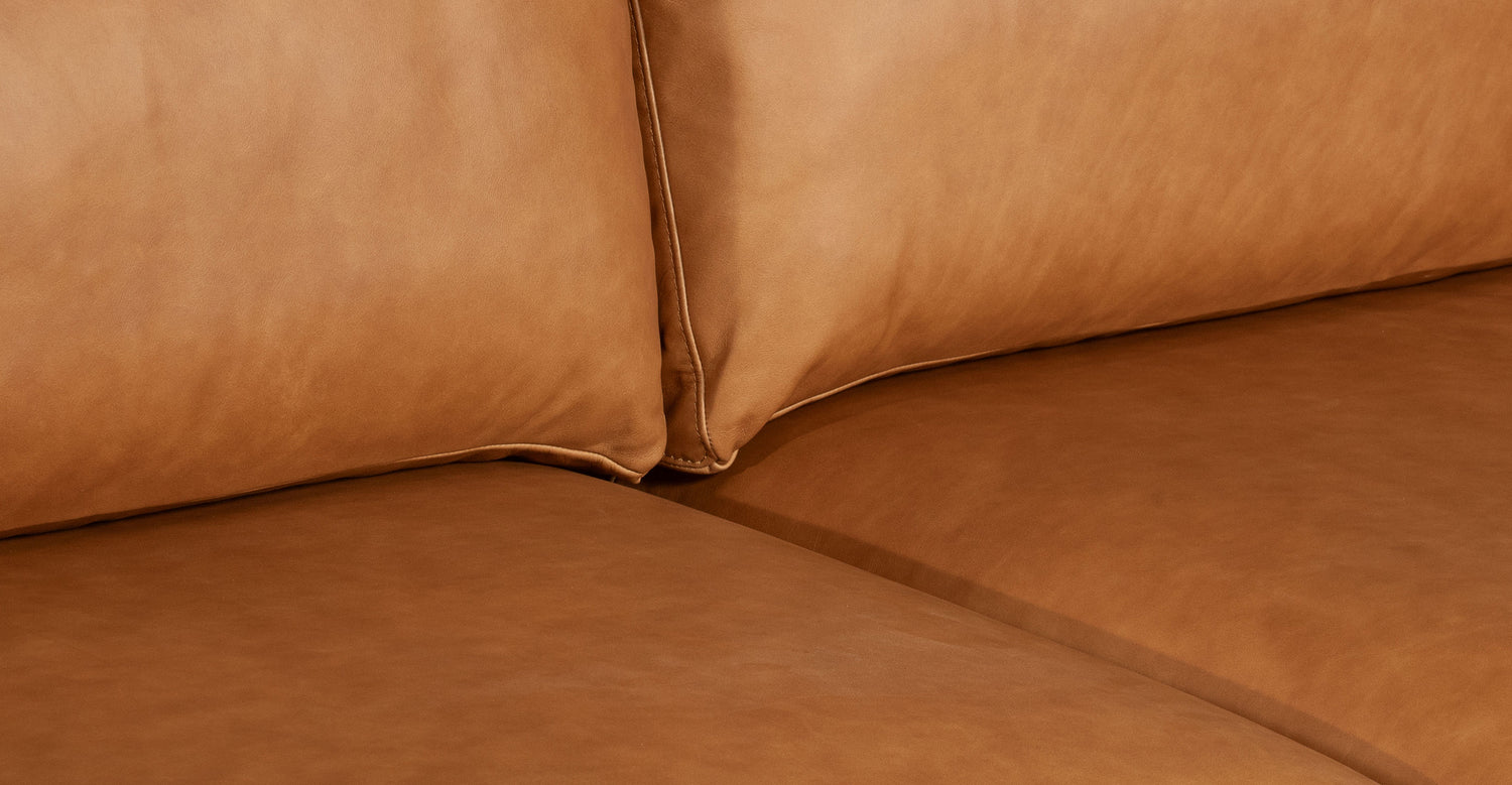 Harper Leather Pull-Out Convertible Sleeper Sofa (82