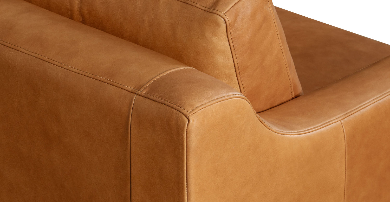 Harper Leather Pull-Out Convertible Sleeper Sofa (82