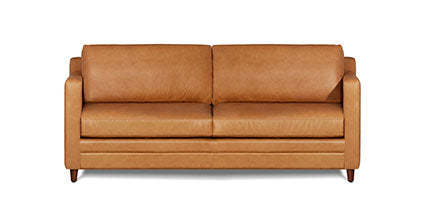 Harper Leather Pull-Out Convertible Sleeper Sofa (82