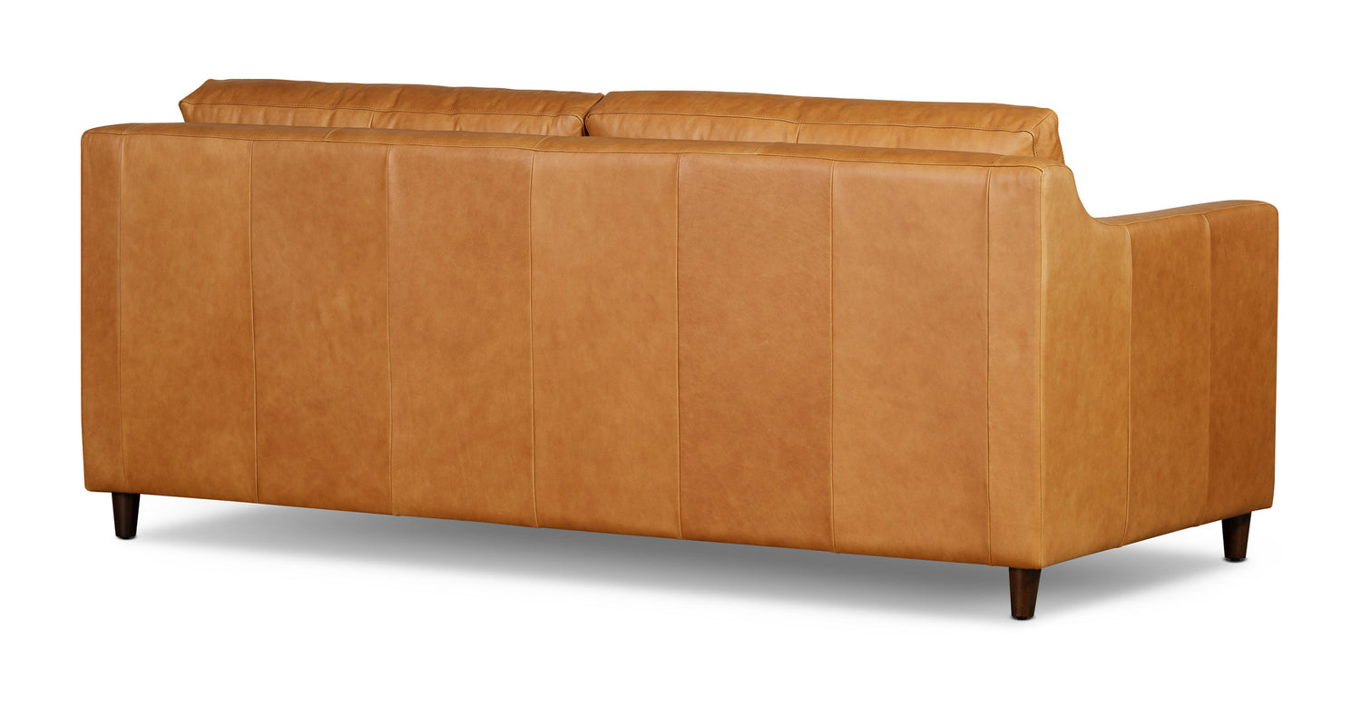 Harper Leather Pull-Out Convertible Sleeper Sofa (82