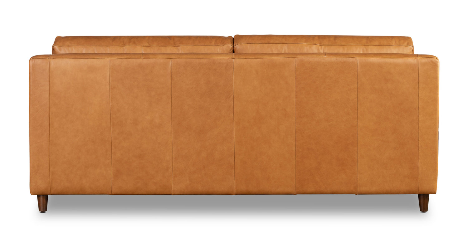 Harper Leather Pull-Out Convertible Sleeper Sofa (82