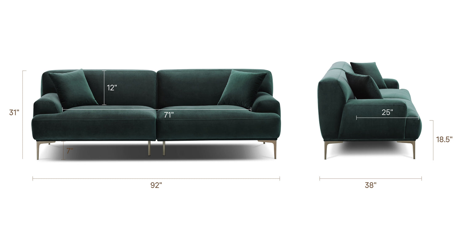 Amalfi Blue, dimensions