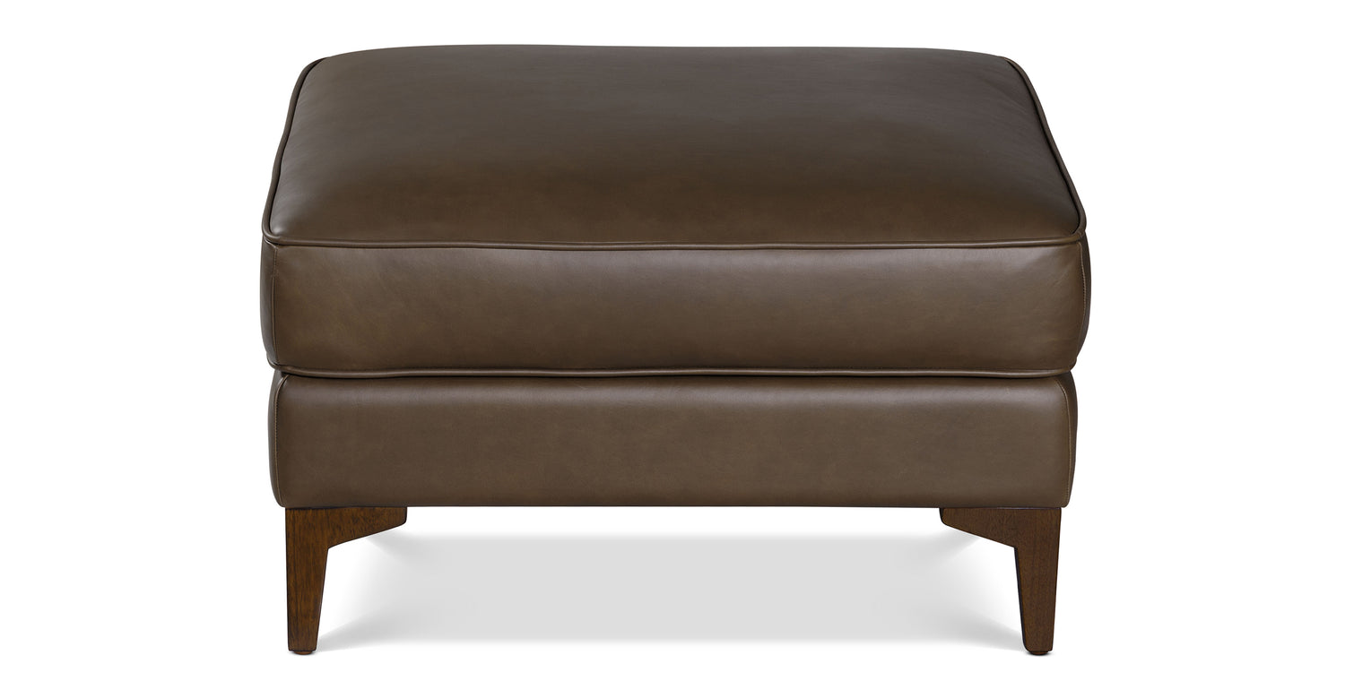 Essex Leather Ottoman 2.0 Cocoa Brown