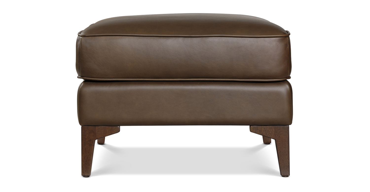 Essex Leather Ottoman 2.0 Cocoa Brown