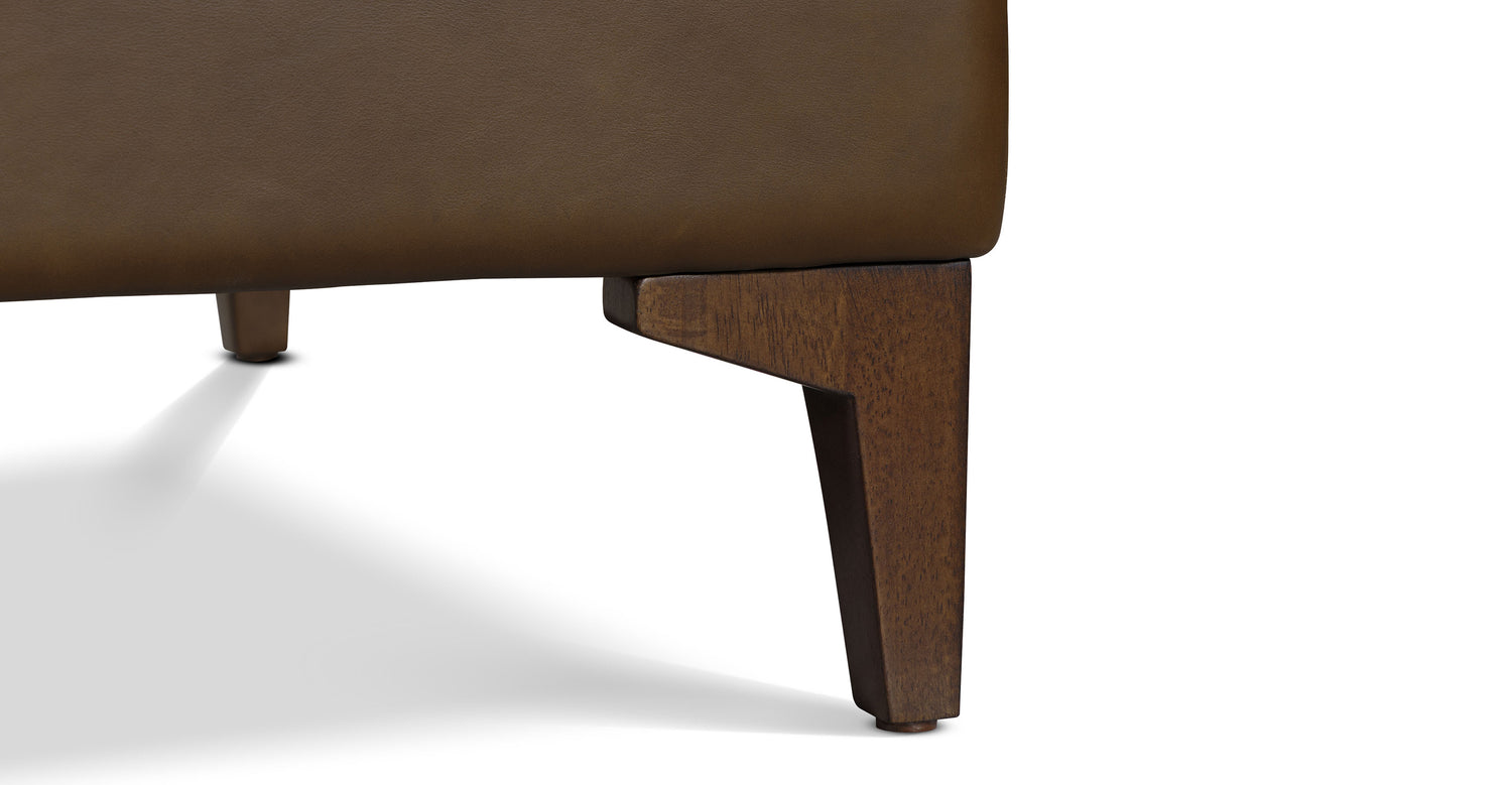 Essex Leather Ottoman 2.0 Cocoa Brown