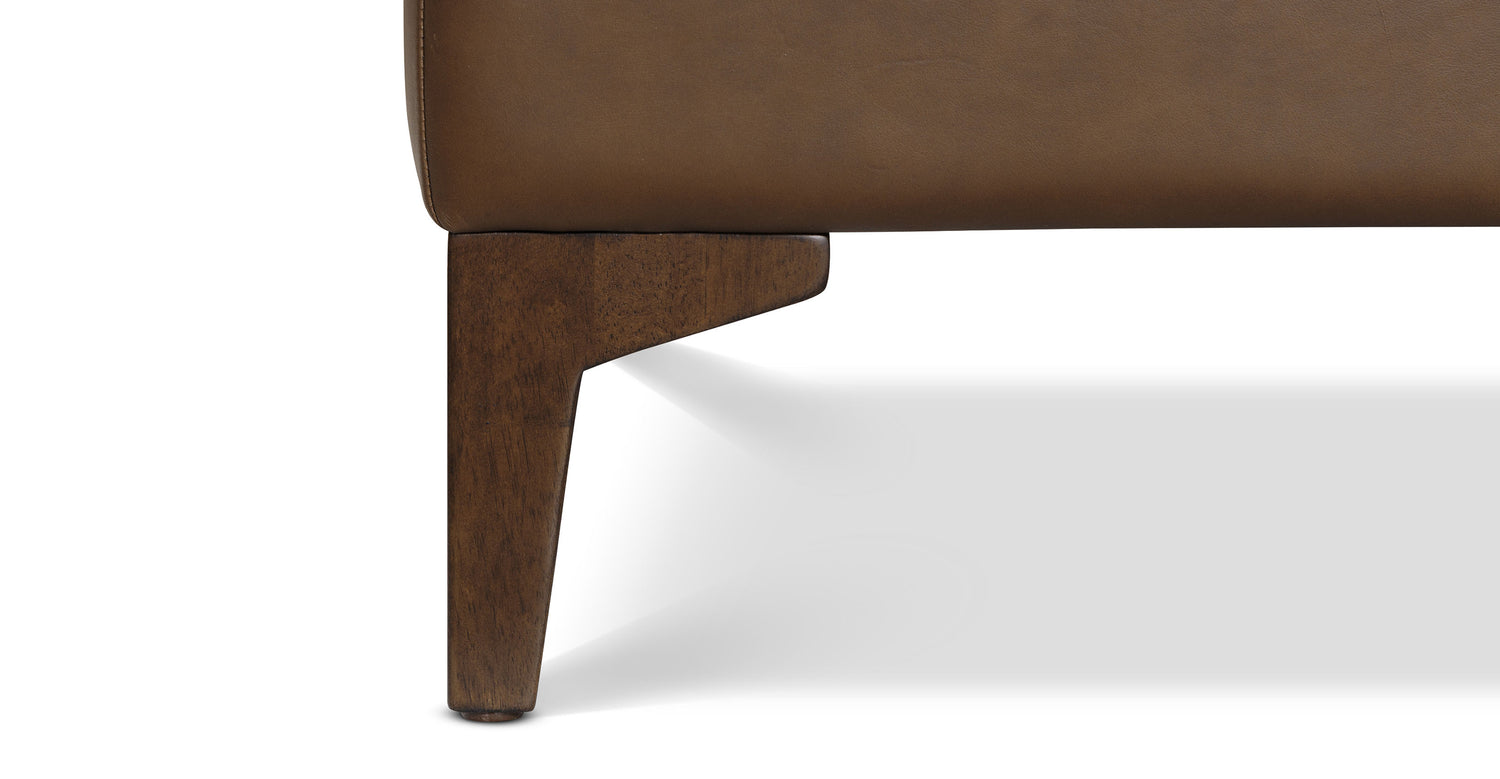 Essex Leather Ottoman 2.0 Cocoa Brown