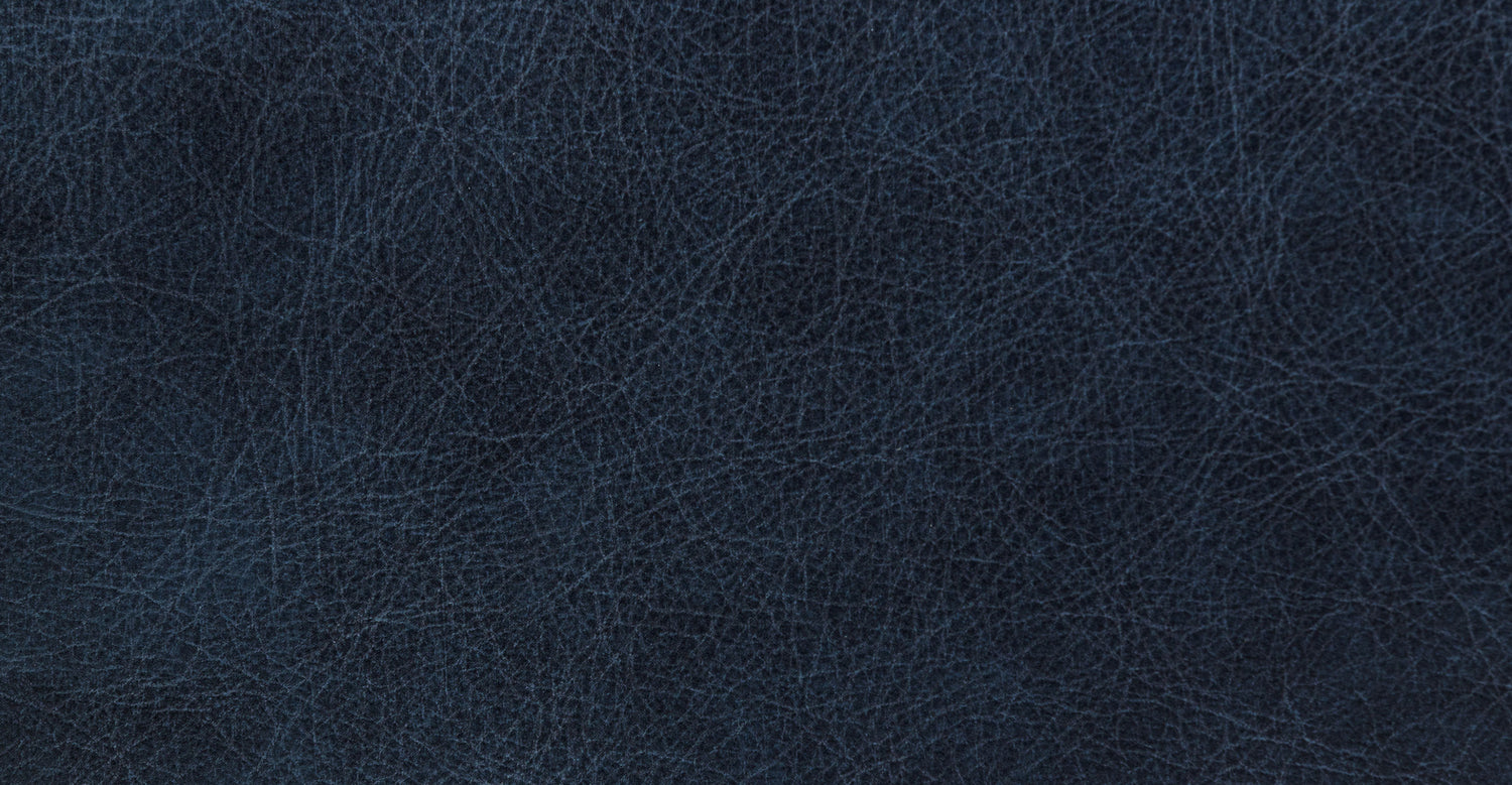 Essex Leather Ottoman 2.0 Midnight Blue