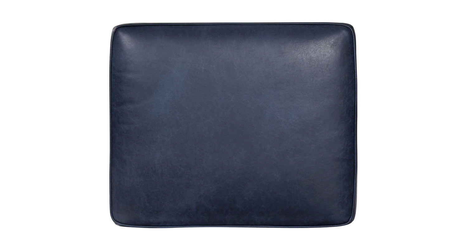 Essex Leather Ottoman 2.0 Midnight Blue