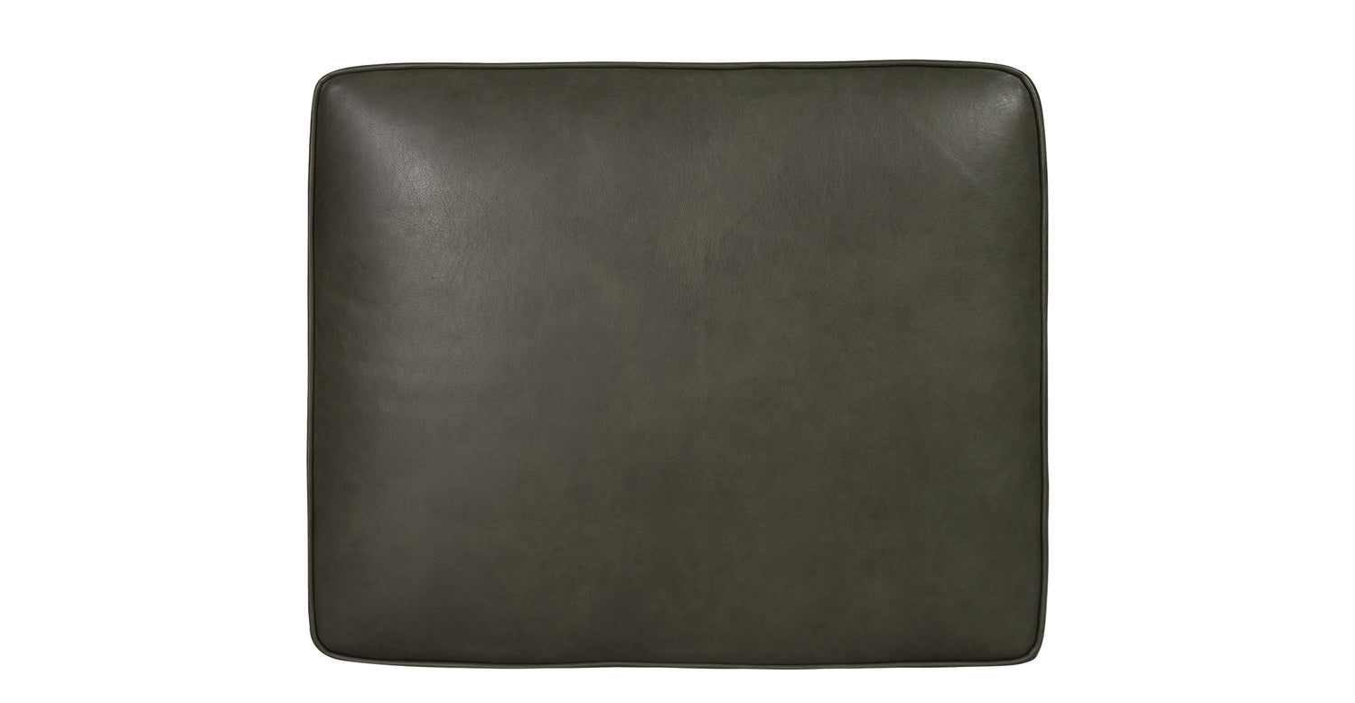 Essex Leather Ottoman 2.0 Olivine Green