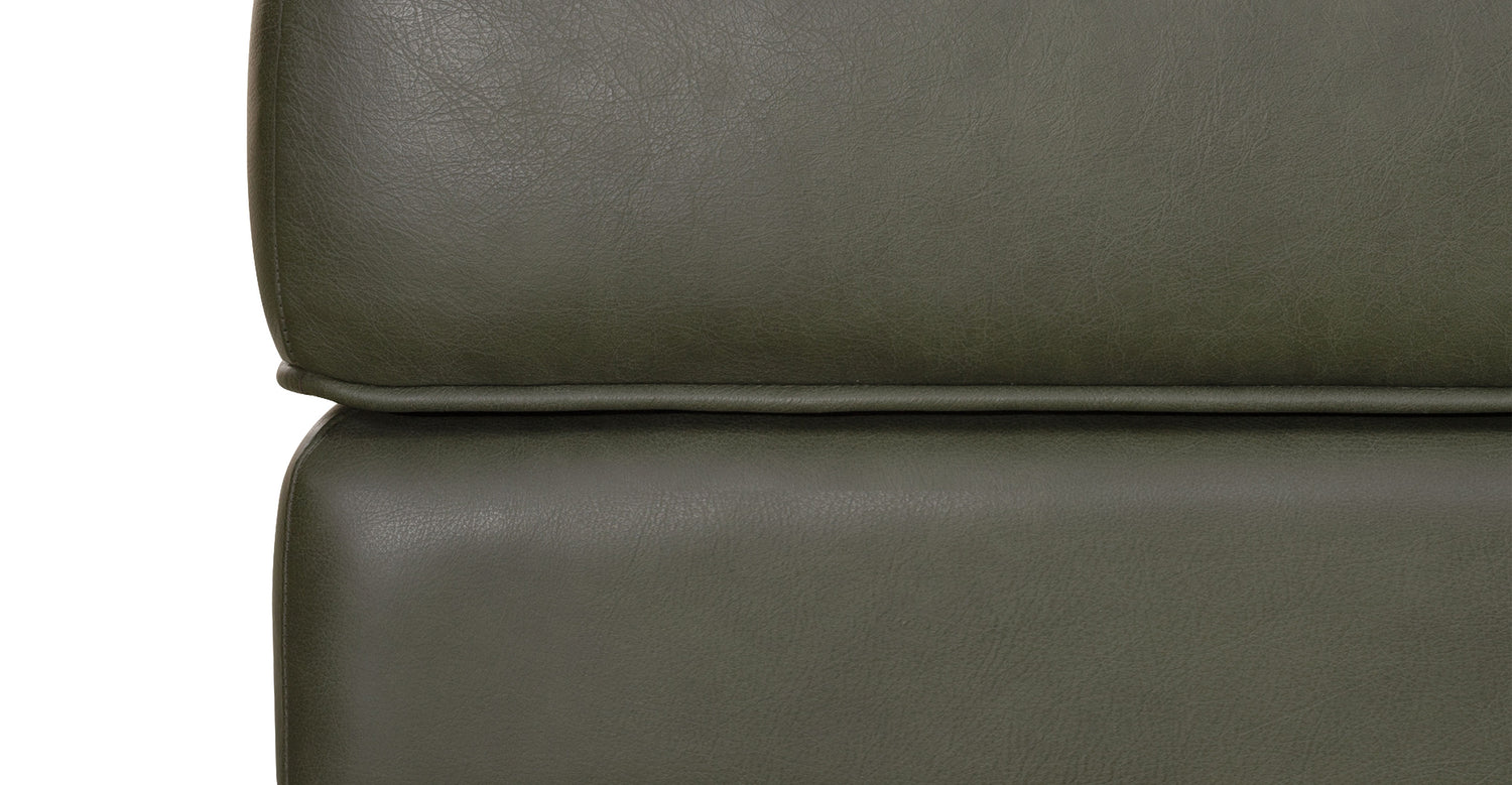Essex Leather Ottoman 2.0 Olivine Green
