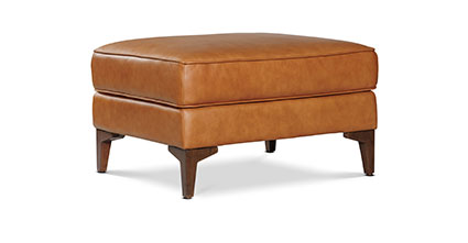 Essex Leather Ottoman 2.0 Collection, Cognac Tan