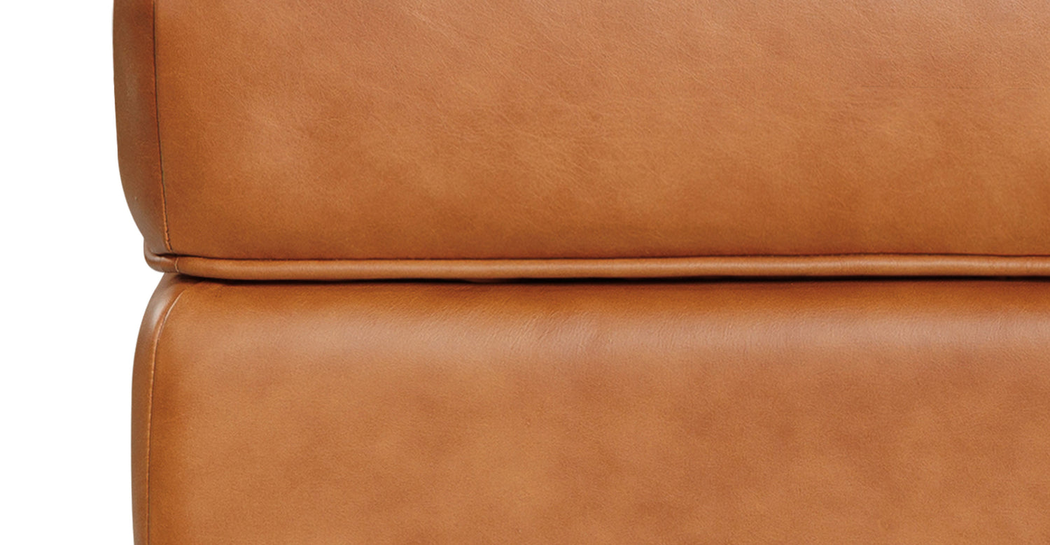 Essex Leather Ottoman 2.0 Cognac Tan