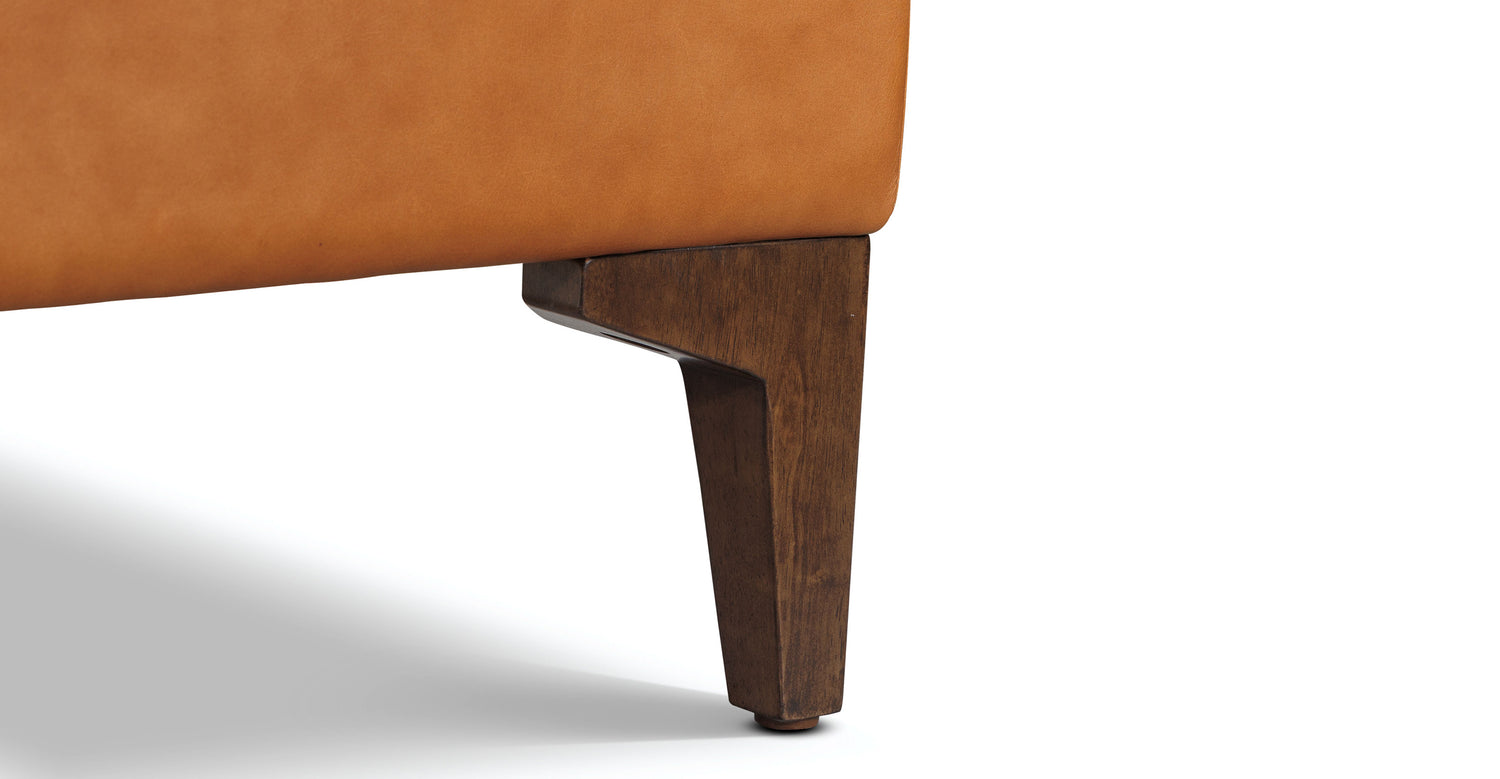 Essex Leather Ottoman 2.0 Cognac Tan