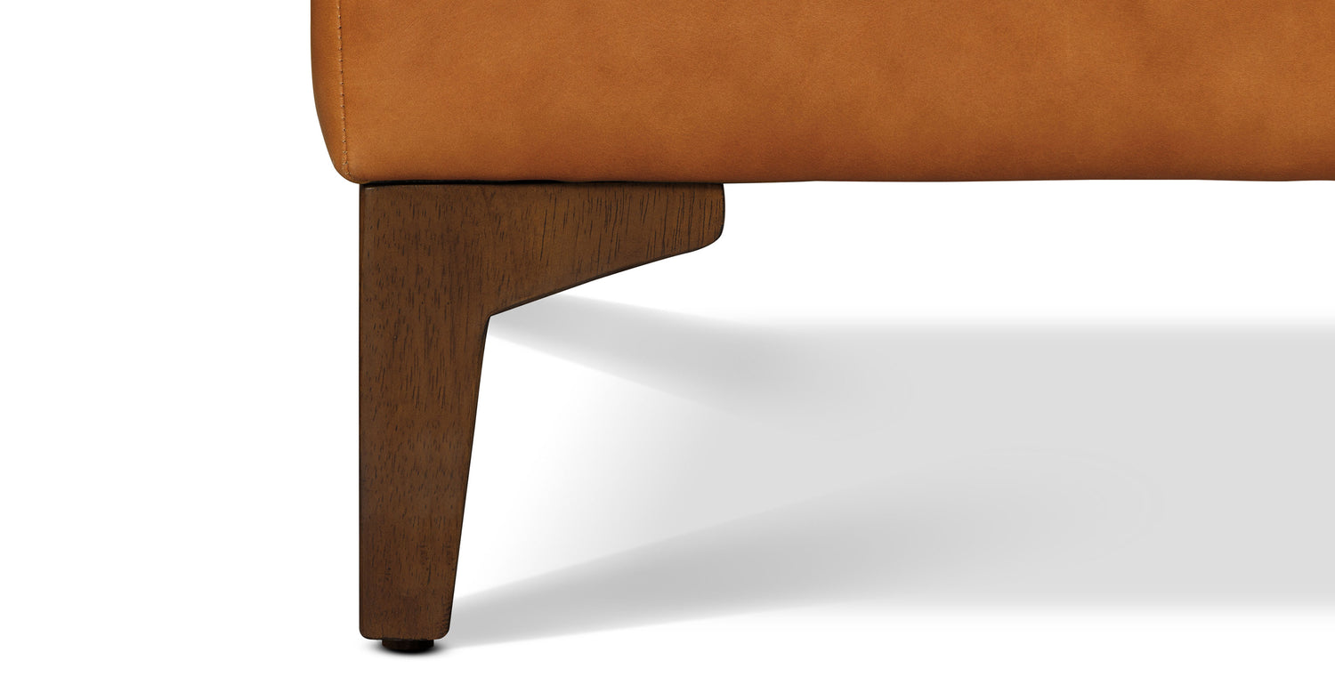 Essex Leather Ottoman 2.0 Cognac Tan
