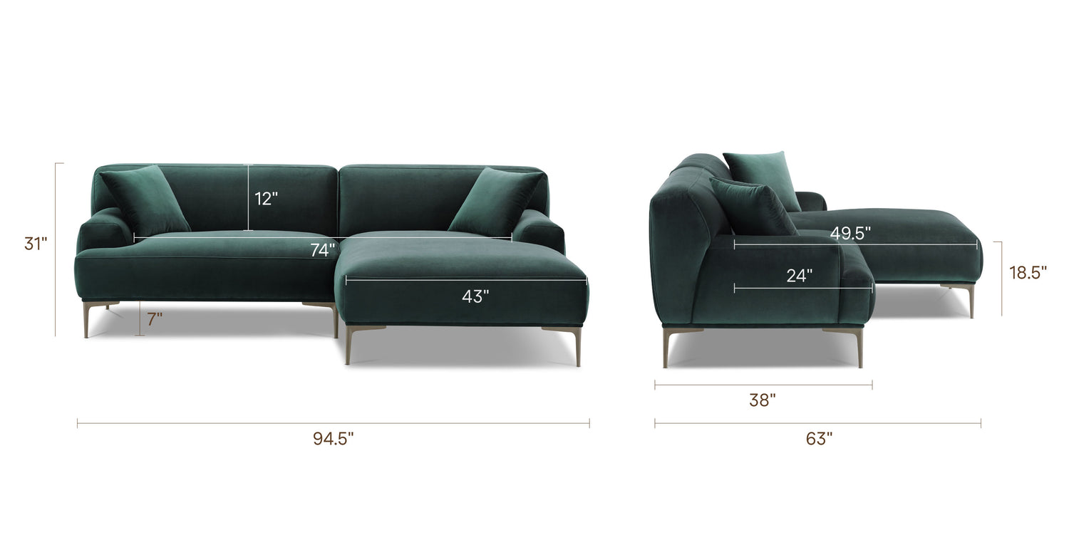 Amalfi Blue, dimensions