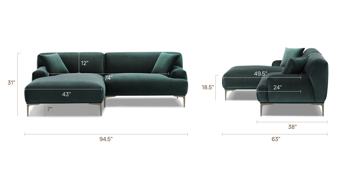 Amalfi Blue, dimensions