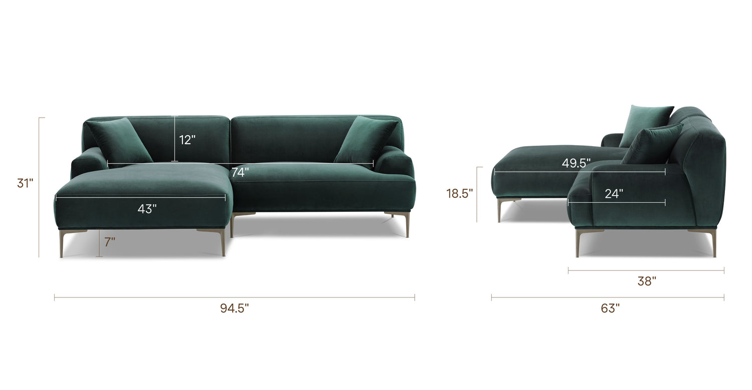 Amalfi Blue, dimensions