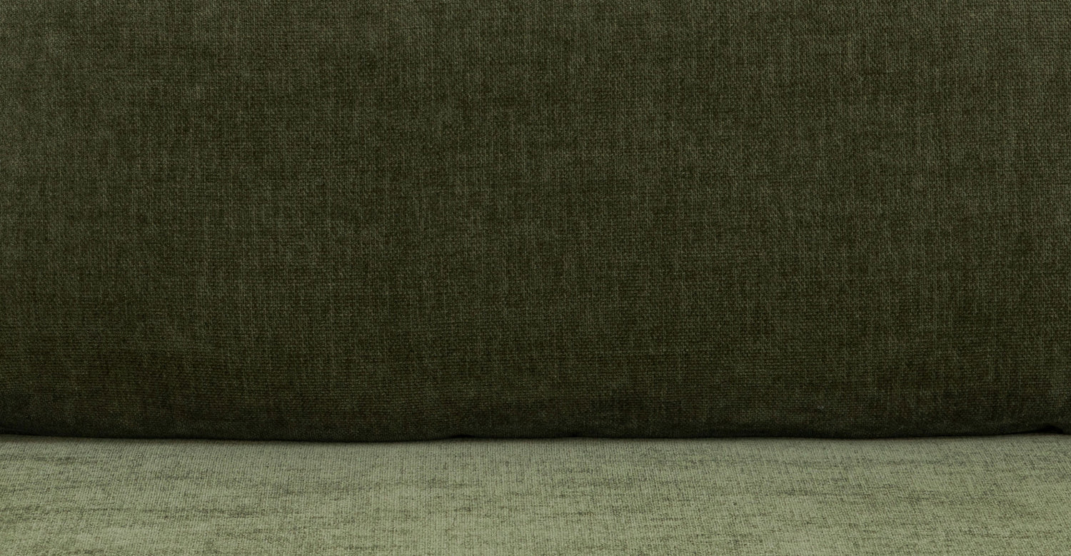 Lucerne Left-Facing Bumper Chaise Sectional Distressed Green Velvet