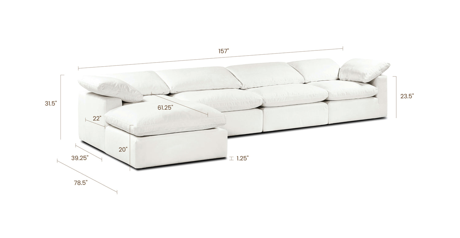 Cotton White, dimensions