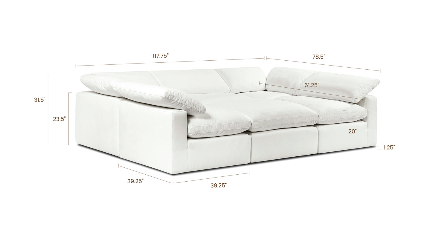 Cotton White, dimensions
