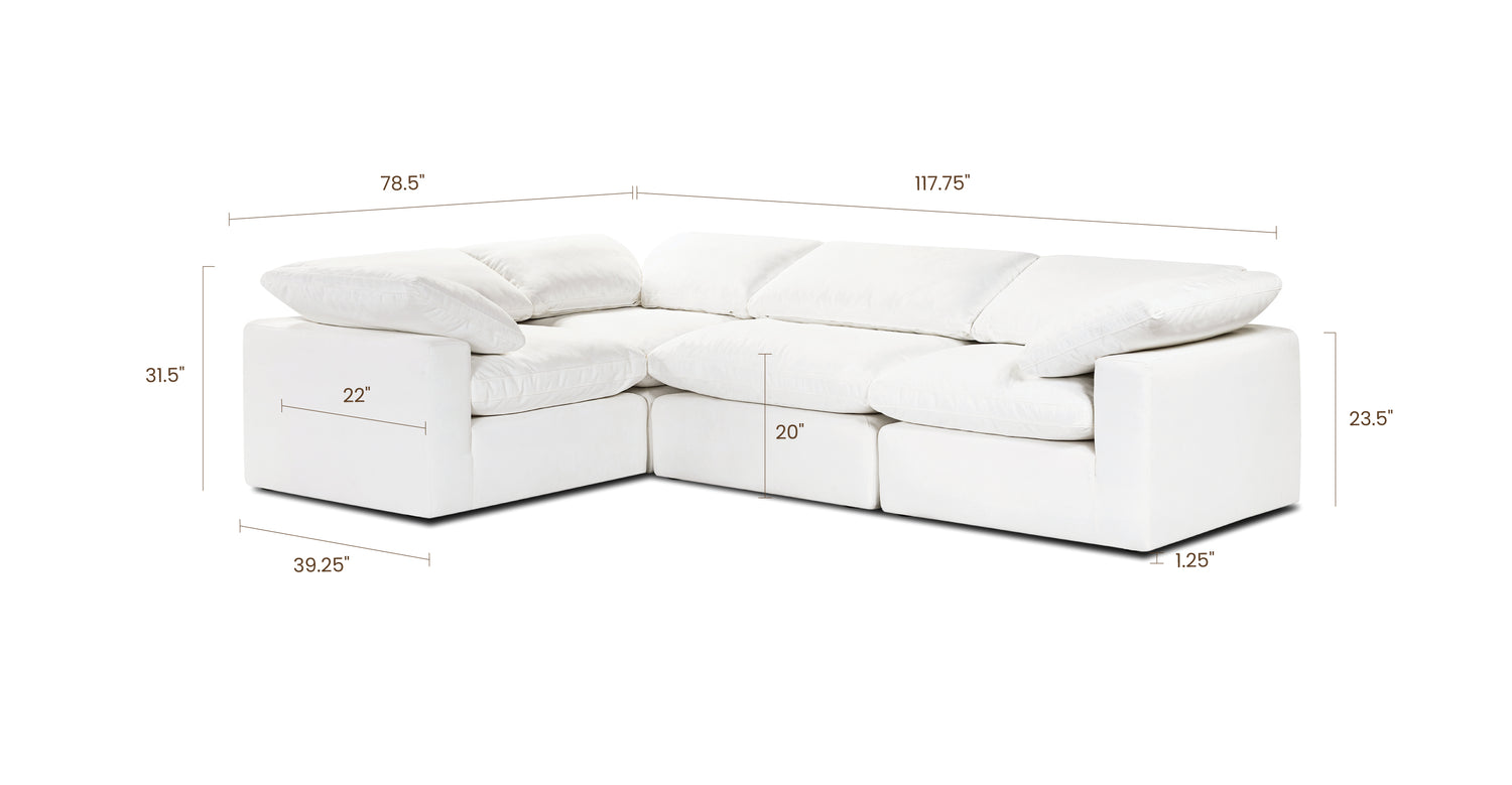 Cotton White, dimensions