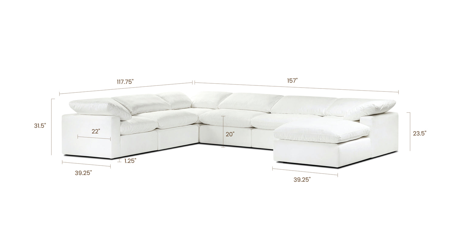 Cotton White, dimensions