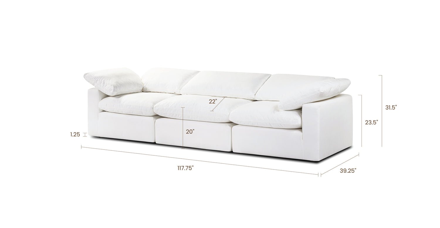 Cotton White, dimensions