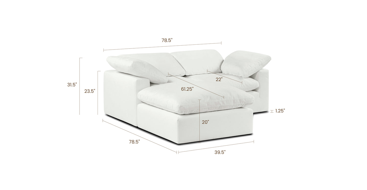 Cotton White, dimensions