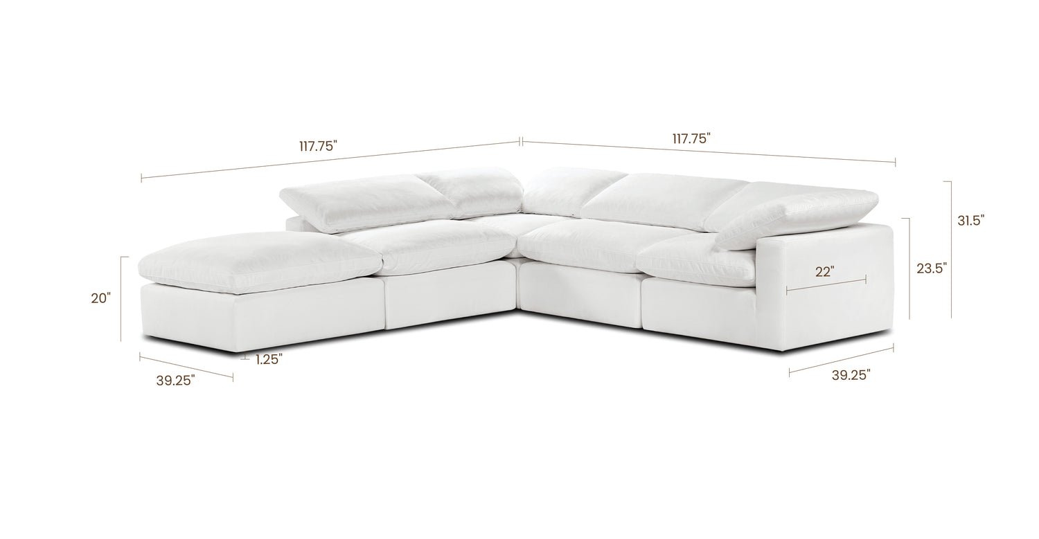 Cotton White, dimensions