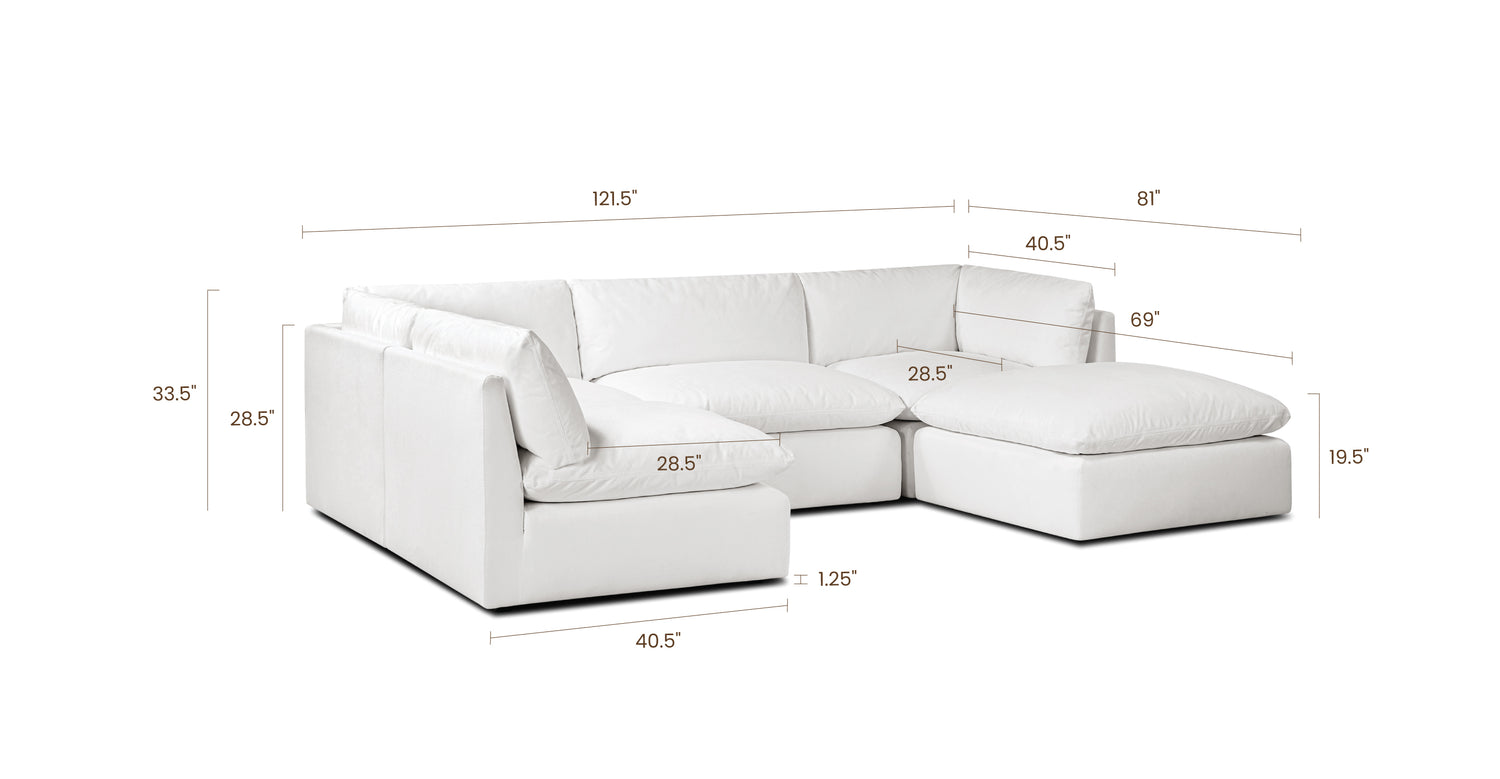 Cotton White, dimensions