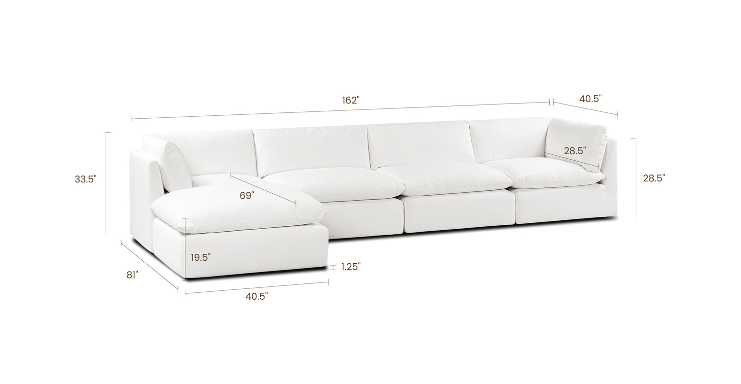 Cotton White, dimensions