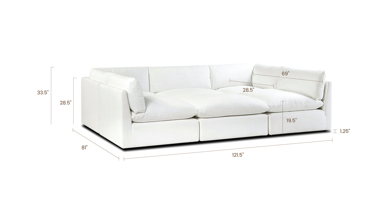 Cotton White, dimensions