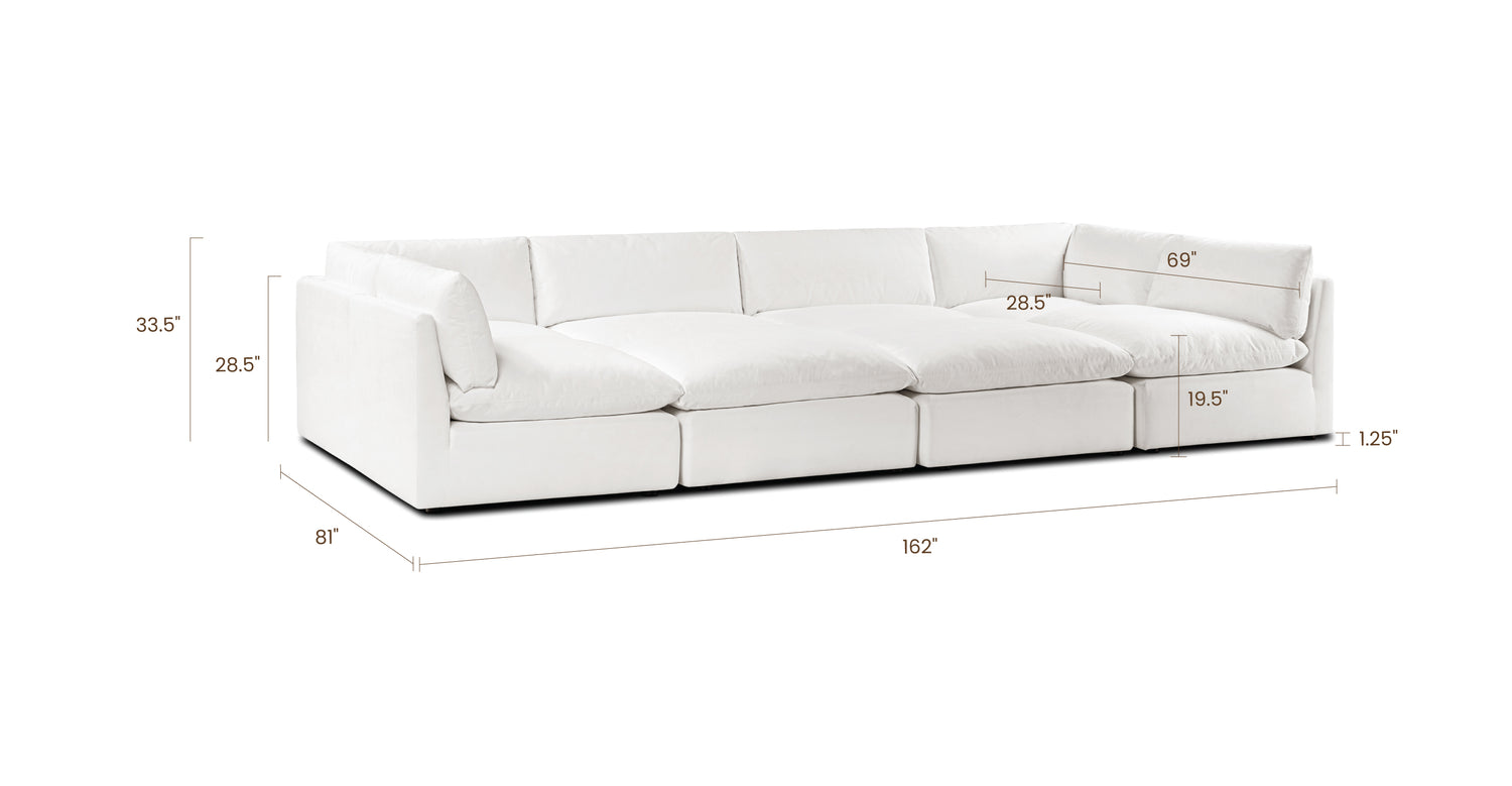 Cotton White, dimensions