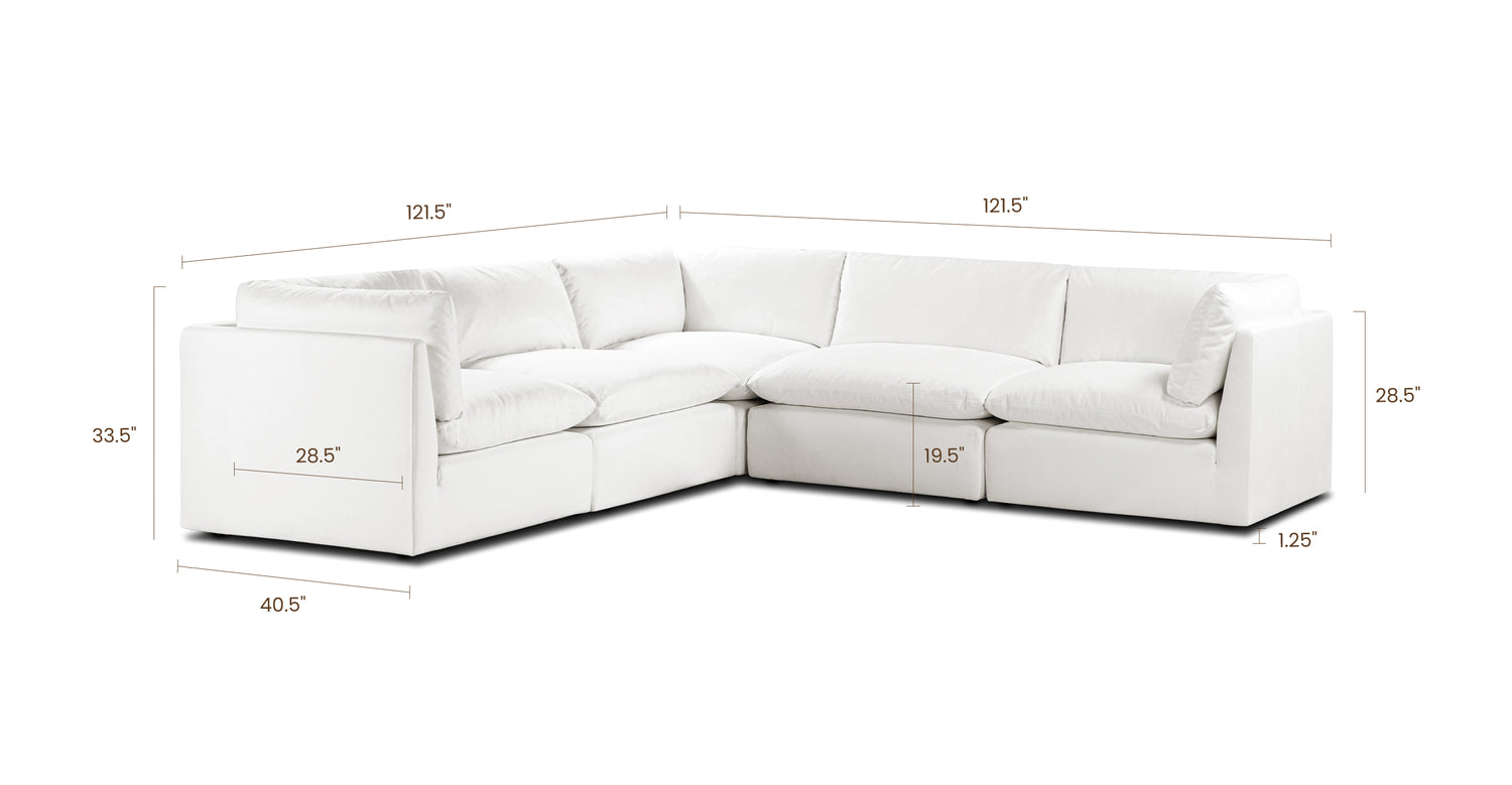 Cotton White, dimensions