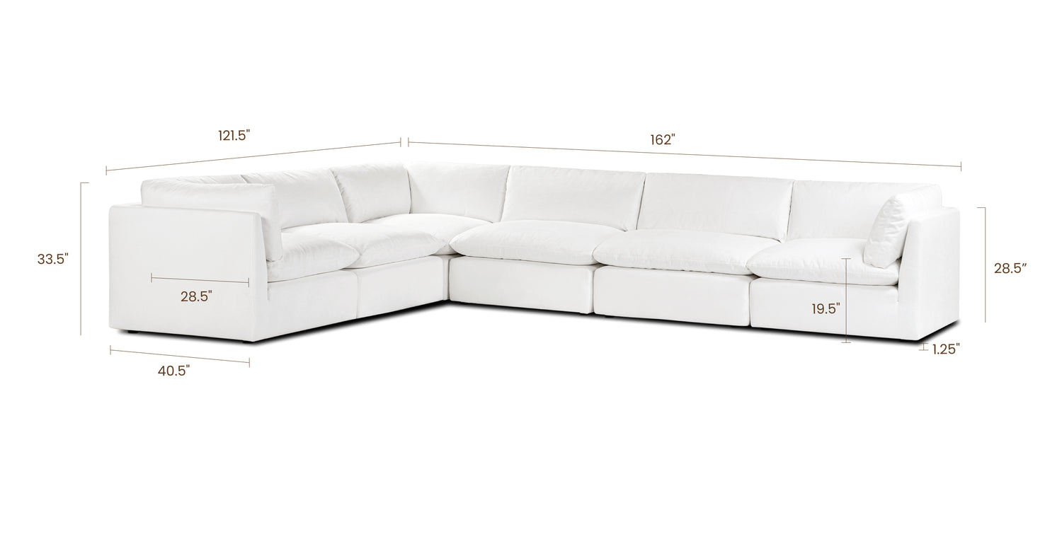 Cotton White, dimensions