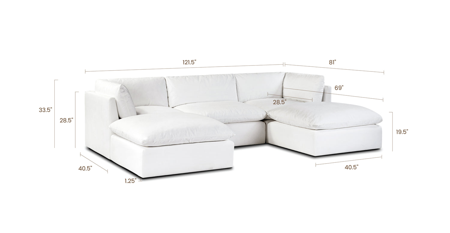 Cotton White, dimensions