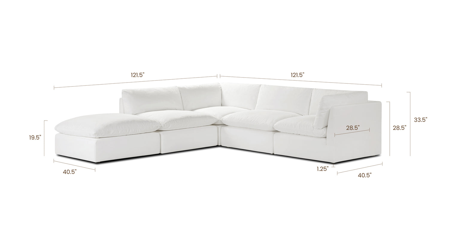 Cotton White, dimensions