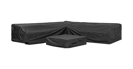 Celenza Modular Full-Corner Sectional Set with Coffee Table - Protective Cover Collection, Black