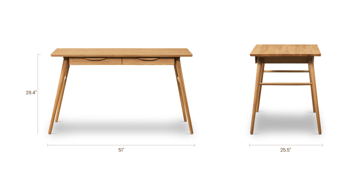 Oak, dimensions