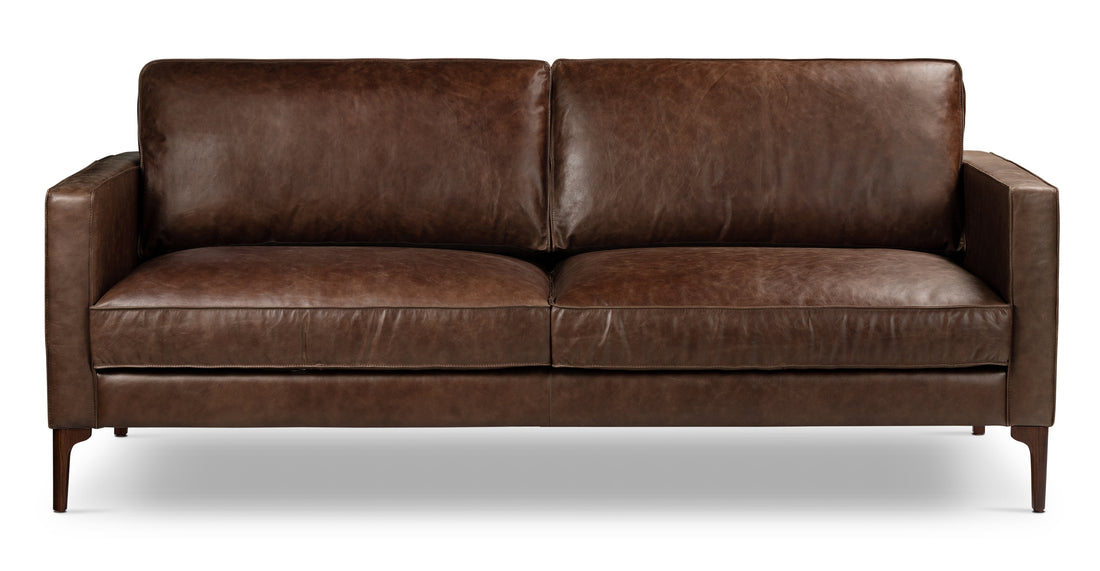 Maeo Leather Sofa - Cholocate Brown