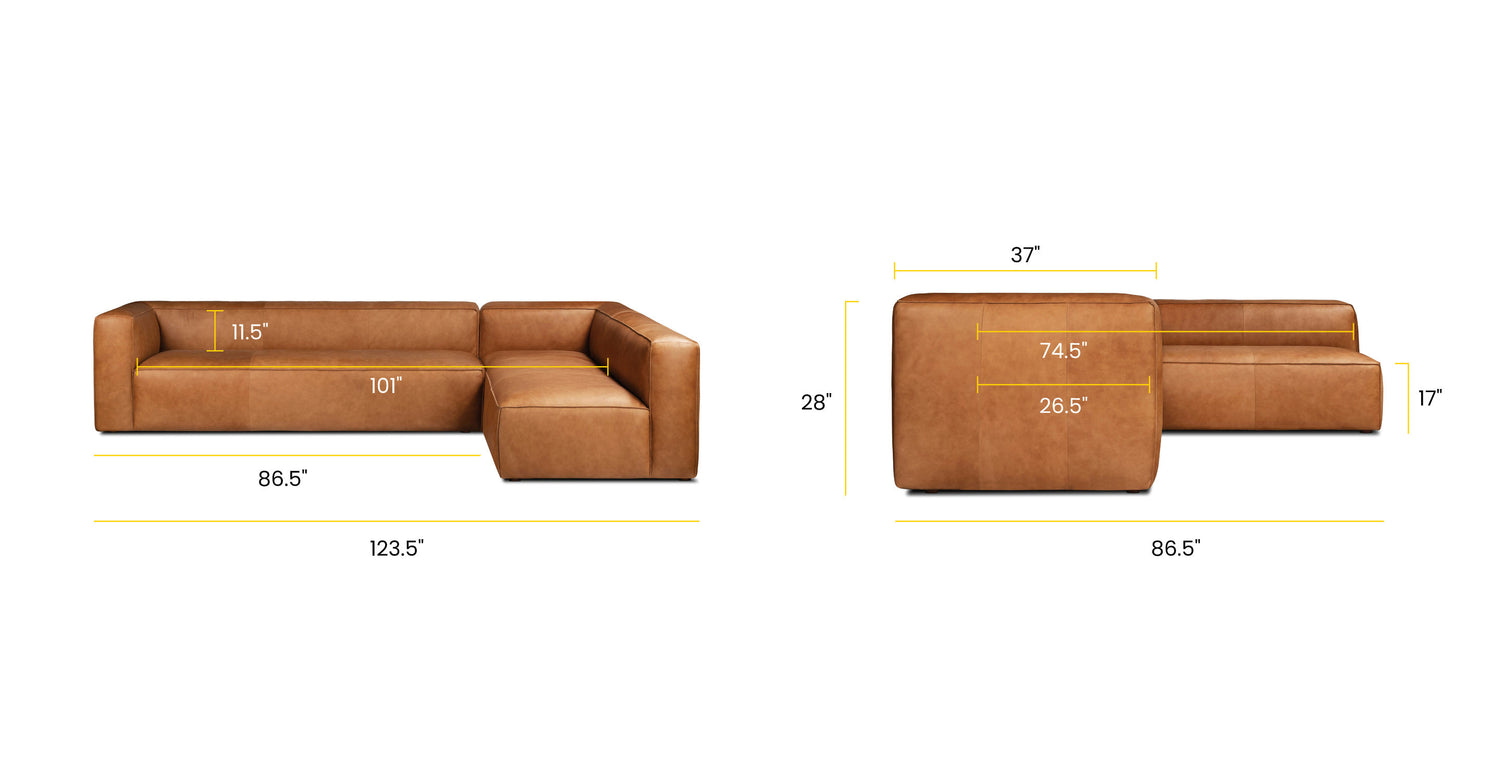 Saddle Tan, dimensions
