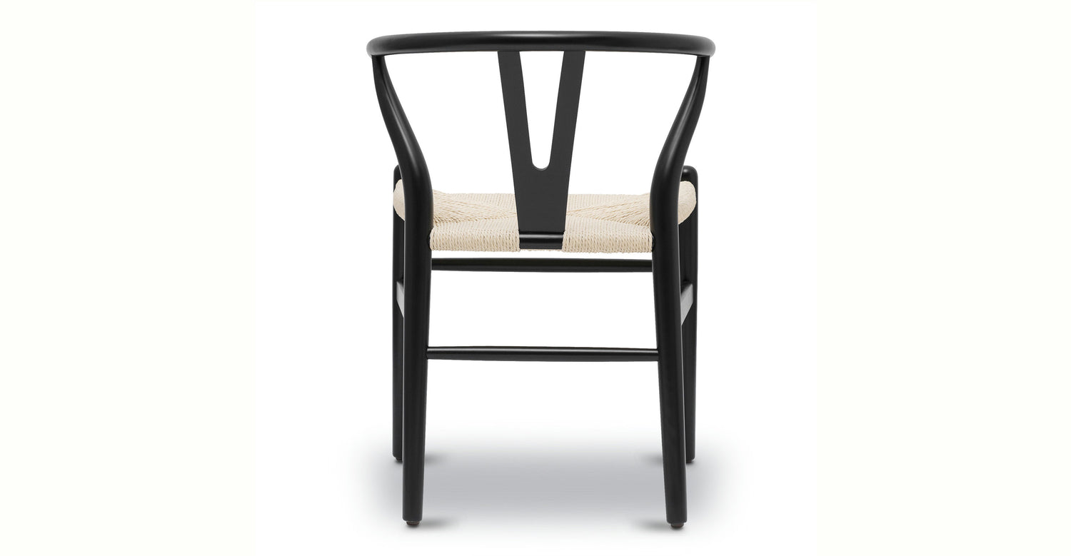 White chair top black frame