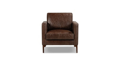 Mateo Leather Lounge Chair Collection, Chocolate Brown